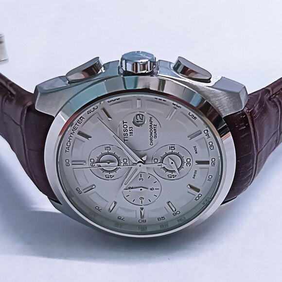 NEW STOCK - TISSOT Swiss Chronograph Tachymeter Quartz Formal Men's Wristwatch - Picture 4 of 9